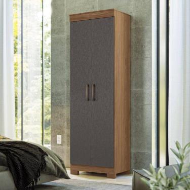 Imagem de Armário Multiuso 2 Portas Star com Pés Jatobá/Grafite