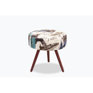 Imagem de Puff Redondo Suede Paris Azul - Grupo Versatile - JBF Poltronas