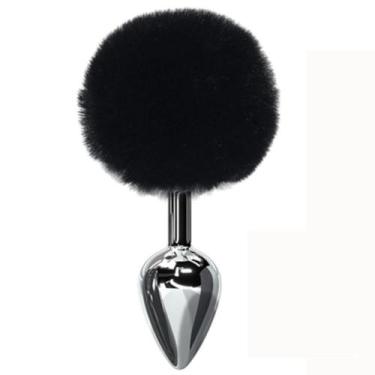 Imagem de Plug Anal em Metal 7cm com Pompom Preto - Sexshop