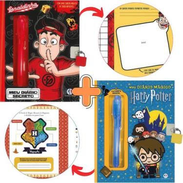 Imagem de Kit Meu Diário Mágico Harry Potter + Meu Diário Mágico Enaldinho com C
