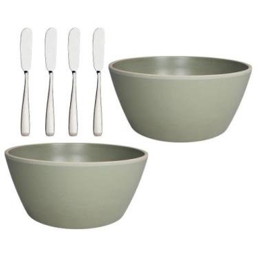 Imagem de Kit De Espátulas Casal Com Visitas Em Casa 2 Tigelas Verde - Wolff