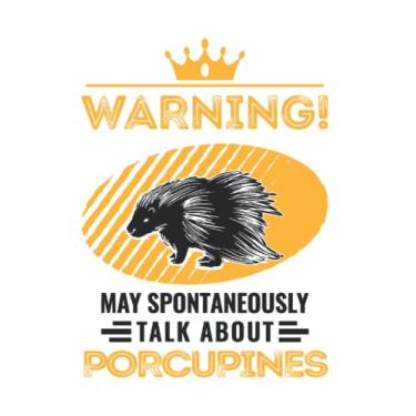Imagem de Stachelschwein Notizbuch: May spontaneously talk about Porcupines / 6x9 Zoll / 120 karierte Seiten