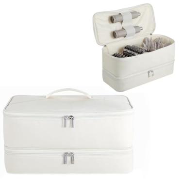 Imagem de GENCAM Estojo de transporte de camada dupla para Shark Flexstyle, estojo de viagem para Shark SpeedStyle, bolsa organizadora de armazenamento portátil para Shark Flexstyle FlexFusion/Dyson Airwrap