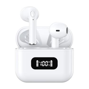 Imagem de Fones de Ouvido Bluetooth Tranya True Wireless, 4 Microfones para Chamadas Claras, Controle de Botão Preciso, Bateria de Longa Duração, Conforto o Dia Todo