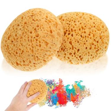 Imagem de Ptwola 2 peças de esponja de textura parede teto drywall remendo esponja para decoração de casa esponja artista artesanato esponja para bricolage pintura de arte acrílica aquarela mármore cerâmica