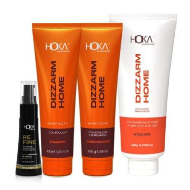 Imagem de Kit pós progressiva dizzarm  gloss reparador de pontas hoka - Hoka Pro