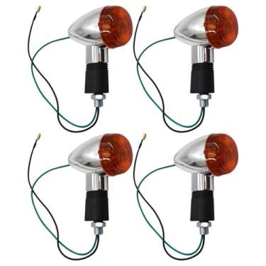 Imagem de labwork Pacote com 4 luzes de seta para motocicleta, luz indicadora de pisca-pisca dianteira, traseira, âmbar, motocicleta, padrão, personalizado