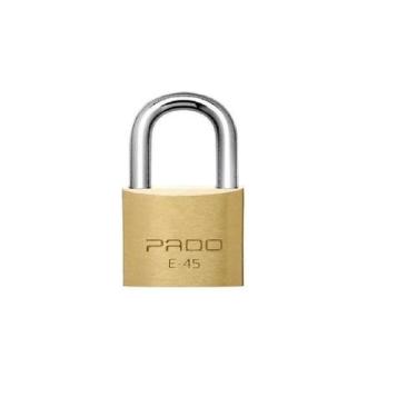Imagem de Cadeado Pado Latão Corrente Portão Reforçado 45mm, dourado