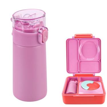 Imagem de Garrafa de água isolada de aço inoxidável reutilizável para Omie OmieBox - 150 g, topo de palha, livre de BPA e livre de ftalatos, à prova de vazamento, isolado (1, rosa)