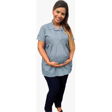 Imagem de Bata Gestante - Eb Confecção, Cinza, M