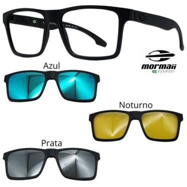 Imagem de Armação de Grau Mormaii Swap Ng Preto com 3 clipons apn, Afl