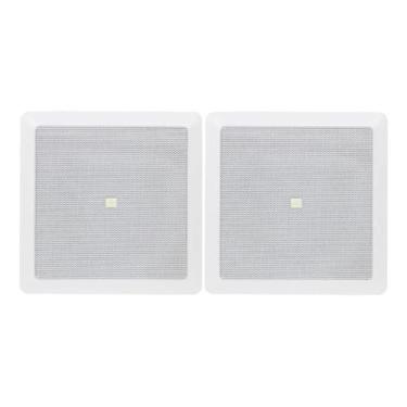 Imagem de Par de Caixas de Som Arandela JBL 6FR1Q Quadrada Branca - 50 Watts RMS