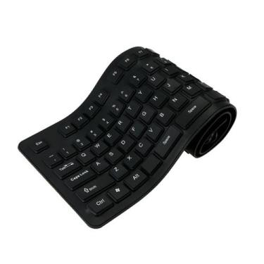 Imagem de Teclado Portátil de Silicone Flexível e Impermeável - Conexão USB