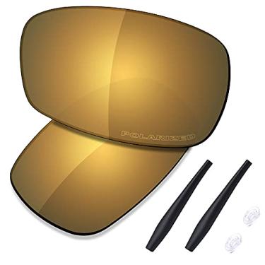 Imagem de SAUCER Lentes de reposição premium e kits de borracha para óculos de sol Oakley Crosshair 2.0 OO4044 de alta definição - Bronze dourado polarizado