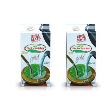 Imagem de 2 Erva Mate Chimarrão SCHNEIDER NATIVA GOLD vácuo 1kg