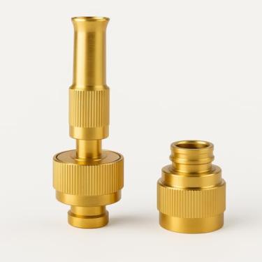 Imagem de KIt Jato Bico de Mangueira 1/2" Esguincho com Regulagem Pistola Alta Pressão Jardim Casa Lavagem Pressão16mm