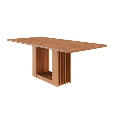 Imagem de Mesa de Jantar Retangular com Tampo MDF Ariela Cinamomo 210 cm