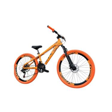 Imagem de Bicicleta 26 Gta Rebel Freeride Downhill 21v Freio Disco Aros Vmaxx Pneu Flame (Laranja)