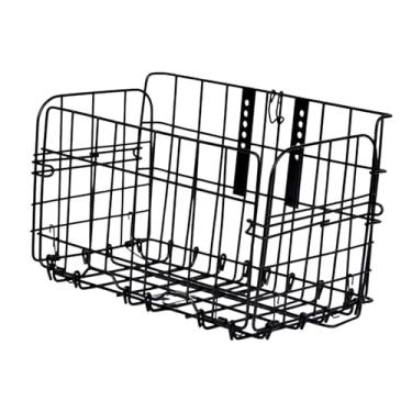 Imagem de simhoa Cesto frontal dobrável para bicicleta, resistente e multiuso, 34x19,5x22,5 cm, acessório para mountain bike, capacidade de carga de 30 kg