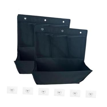 Imagem de WeiLaiKeQi Saco de armazenamento pendurado para trailers, organização dobrável em tecido Oxford, organizador para porta de banheiro, quarto, parede, veículo, 2x