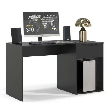Imagem de Mesa Escrivaninha 1 Gaveta Com Suporte Para Cpu Flop Preto