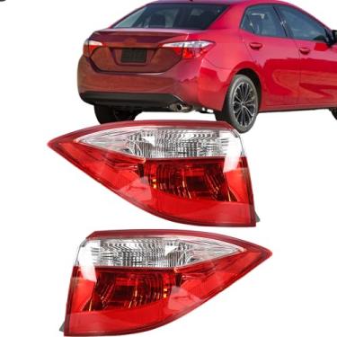 Imagem de Thomletha 1 par de luzes traseiras externas do lado do motorista e do passageiro de substituição para Toyota Corolla 2014-2016 8155002751 8156002751
