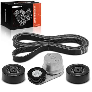 Imagem de A-Premium Kit de transmissão de correia serpentina do motor compatível com Chevrolet Silverado 2500 HD 2002-2010, Silverado 3500 Classic 2007 e GMC Sierra 2500 HD Classic 2007, Sierra 3500 HD 2007