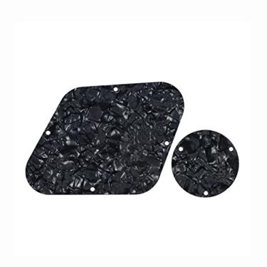 Imagem de ROZILO Placa de controle LP e placa de interruptor capa de cavidade Pickguard para Epiphone Les Paul Black Pearl feito na China