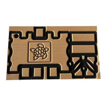 Imagem de Next Level Inc | Almofadas Turtlebox Seadek | Serve para modelos Gen 2 e Gen 3 | Design personalizado de tartaruga | Suporte adesivo | Acessórios de alto-falante Turtlebox | Mocha/Preto