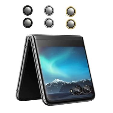 Imagem de Kit (02 PÇS) Película Protetora da Lente Câmera Lisa Para Motorola Razr 40 Ultra (DOURADA)