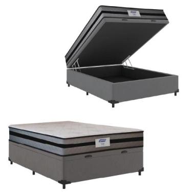 Imagem de Cama Box Baú Casal Gazin Colchão Com Molas Ensacadas Vibe - GAZIN COLC
