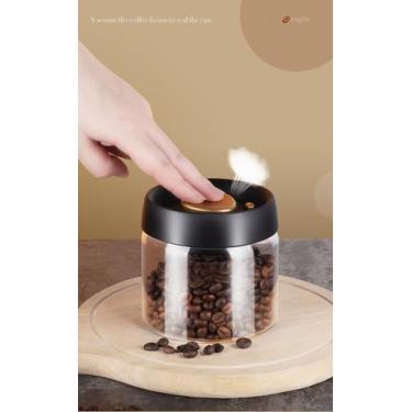 Imagem de Pote De Vidro Hermético Tampa A Vacuo 900ml - golden