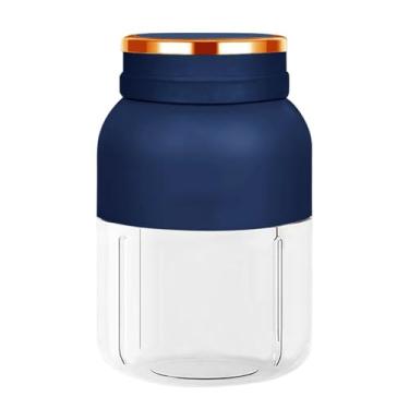 Imagem de Bothyi Liquidificador portátil 1,2 L, prático, pessoal, misturador de frutas, shakes, mini liquidificador, copo, espremedor elétrico, copo para esportes ao, Azul