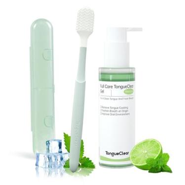 Imagem de Kit de limpeza e gel de mucosa oral Tongueclear Fresh Mint