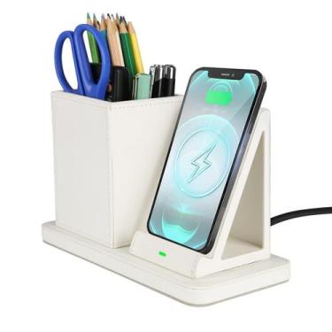 Imagem de Organizador de mesa com carregador sem fio LADSTAG para iPhone/Samsung