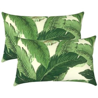 Imagem de Almofadas lombares ao ar livre LVTXIII Swaying Palms Green (30x50cm)