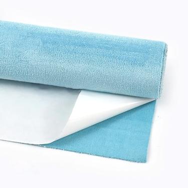 Imagem de Tecido De Camurça Autoadesivo 1 Peça - Reutilizável, Fácil De Cortar Para Painel De Porta De Carro, Projetos "faça Você Mesmo", 18 Cores E 7 Tamanhos (20x30cm-100x145cm)(LightBlue,20x70cm)