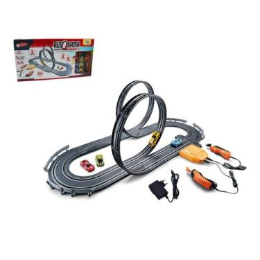 Imagem de Pista Autorama Grande 394cm com 2 loopings 4 carros e 2 controles 1:64