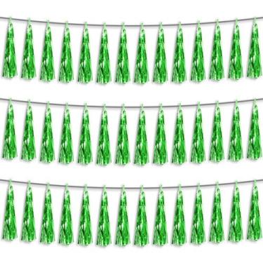 Imagem de Decoração de festa Hysilla Green Foil Fringe Tassel Garland