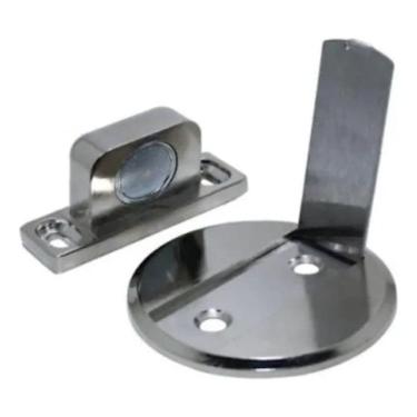 Imagem de 2X Trava Portaso Renna Magnetico Slim Aço Zamac Cromado