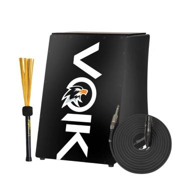 Imagem de Cajon Elétrico Preto Com Vassourinha Standard C80 Voik By FSA