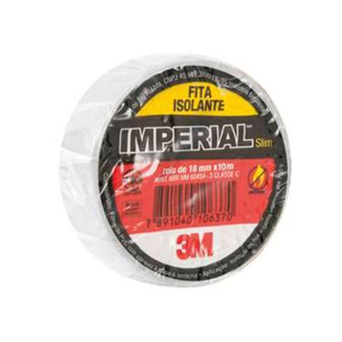 Imagem de Fita Isolante Imperial Cores Branca 18mmx10m Pacote 10 Un