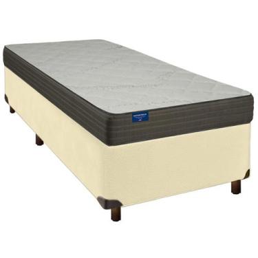 Imagem de Cama + Box Bege e Colchão D33 Solteiro - Inducol