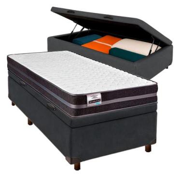 Imagem de Cama Box Bau + Colchão Solteiro Molas Ultralastic Inducol