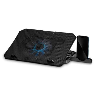 Imagem de Suporte para Notebook GT - até 15.6 - com Cooler - 2 Portas USB - Suporte para Celular - Goldentec