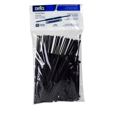Imagem de Grampo Trilho Plástico Dello Dellofix C/50 Unidades Preto 0301.P.0020.