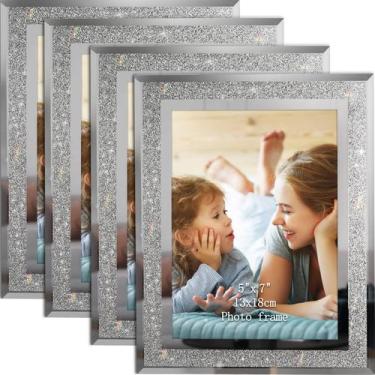 Imagem de Porta-retratos Calenzana Sparkle Glass 5x7 (12x17cm), pacote com 4