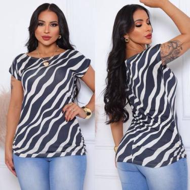 Imagem de Blusa Tampa Bumbum Feminina LongLine Confortável - EBENEZER PRIETOS, Z