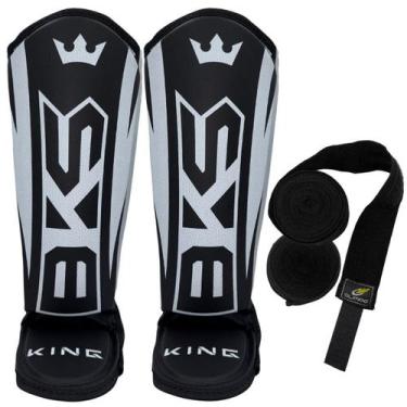 Imagem de Caneleira Para Muay Thai - Bandagem Elástica 3m Bks, Branco, Adulto