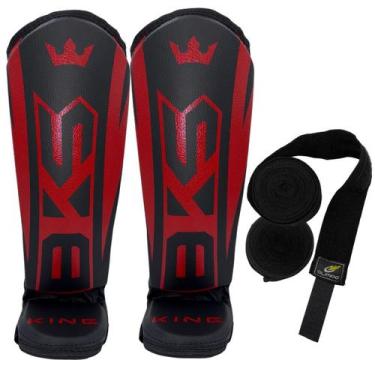 Imagem de Caneleira Para Muay Thai - Bandagem Elástica 3m Bks, Vermelho, Adulto